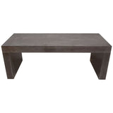Diamond Sofa Utah 85 Inch Faux Concrete Dining Table in Iron