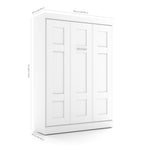 Edge by Bestar Wall Bed w/One 21 Inch Storage Unit & Door in White