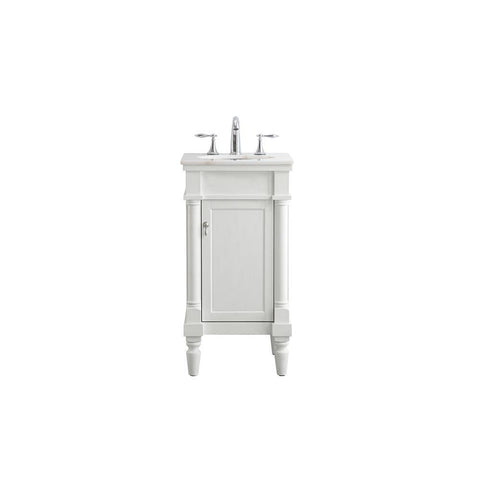 Elegant Lighting 18 in. Single Bathroom Vanity set in antique white