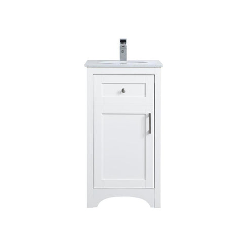 Elegant Lighting 18 inch Single Bathroom Vanity in White
