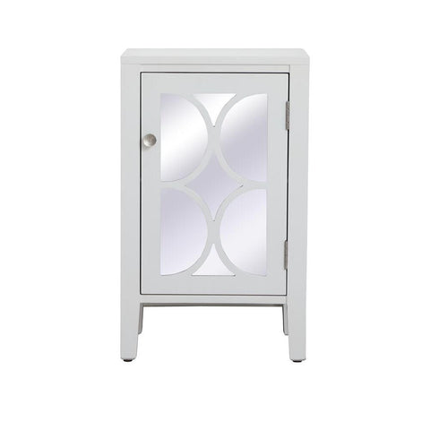 Elegant Lighting 18 inch mirrored cabinet in White