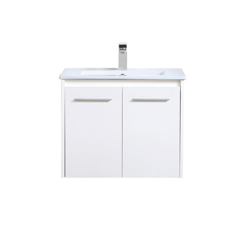 Elegant Lighting 24 inch  Single Bathroom Floating Vanity in White