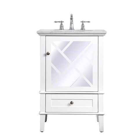 Elegant Lighting 24 inch Single Bathroom Vanity Set In White