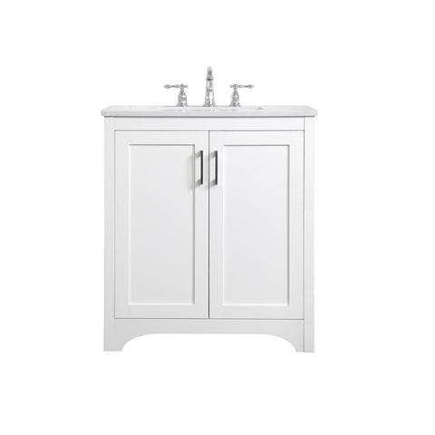 Elegant Lighting 30 inch Single Bathroom Vanity in White