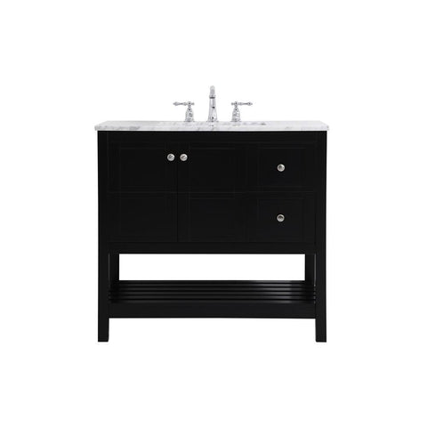 Elegant Lighting 36 inch Single Bathroom Vanity in Black
