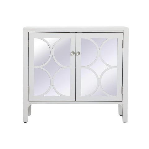 Elegant Lighting 36 inch mirrored cabinet in White