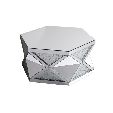 Elegant Lighting 39.5 in crystal mirrored coffee table