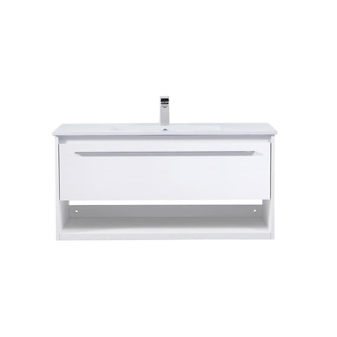 Elegant Lighting 40 inch  Single Bathroom Floating Vanity in White