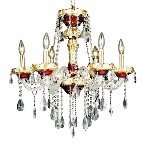 Elegant Lighting Alexandria 6 light Gold Chandelier Clear Royal Cut Crystal
