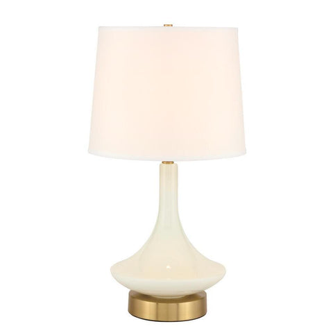 Elegant Lighting Alina 1 light Brass Table Lamp