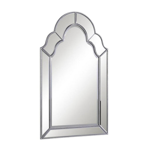 Elegant Lighting Antique 25 in. Contemporary Mirror in Antique Silver leaf