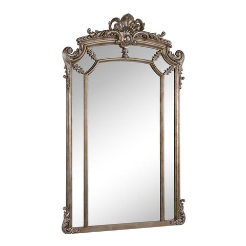 Elegant Lighting Antique 30 in. Contemporary Mirror in Antique Silver leaf