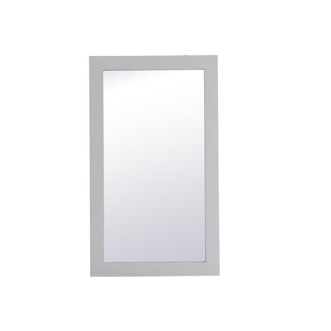 Elegant Lighting Aqua rectangle vanity mirror 18 inch in Grey
