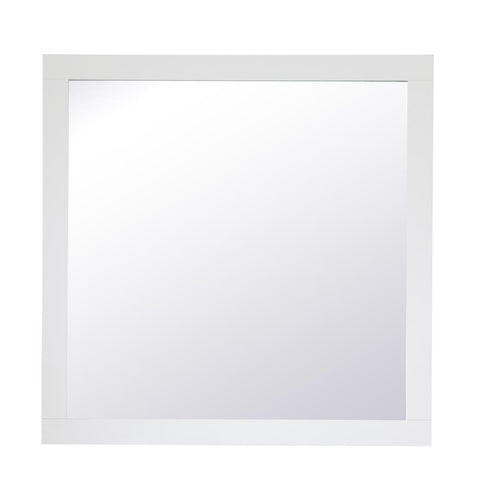 Elegant Lighting Aqua square vanity mirror 36 inch in White
