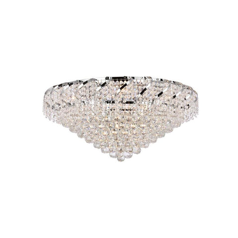 Elegant Lighting Belenus 12 light Chrome Flush Mount Clear Elegant Cut Crystal