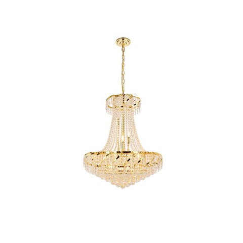 Elegant Lighting Belenus 15 light Gold Chandelier Clear Elegant Cut Crystal
