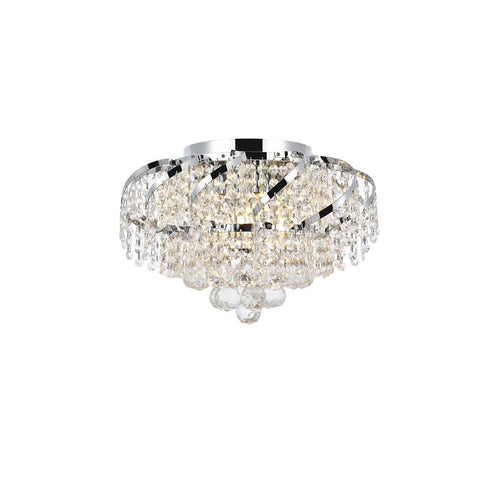 Elegant Lighting Belenus 6 light Chrome Flush Mount Clear Royal Cut Crystal