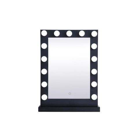 Elegant Lighting Brenda 24 inch by 32 inch plug in LED 5000K mirror in black