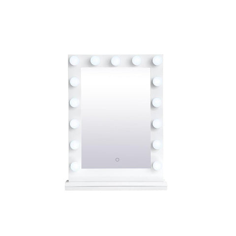 Elegant Lighting Brenda 24 inch by 32 inch plug in LED 5000K mirror in white