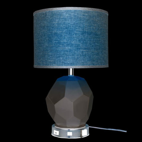 Elegant Lighting Brio 1-Light 23 Inch Polished Nickel Table Lamp