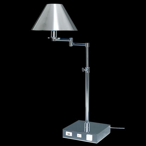 Elegant Lighting Brio 1-Light 25 Inch Polished Nickel Table Lamp