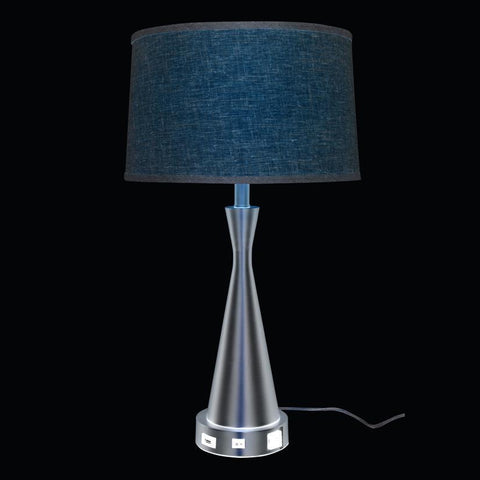 Elegant Lighting Brio 1-Light 26 Inch Vintage Nickel Table Lamp