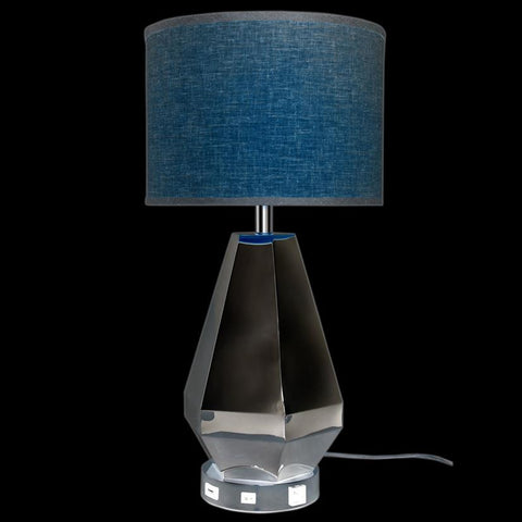 Elegant Lighting Brio 1-Light 28 Inch Polished Nickel Table Lamp