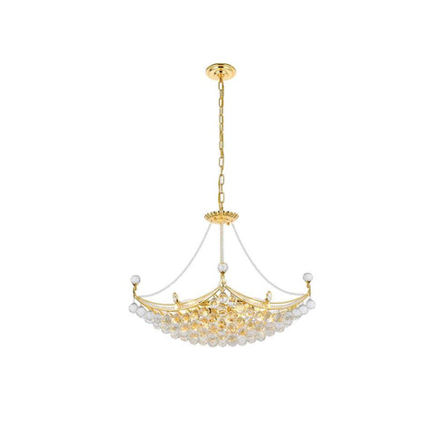 Elegant Lighting Corona 8 light Gold Chandelier Clear Elegant Cut Crystal