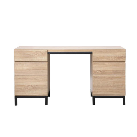 Elegant Lighting Emerson industrial double cabinet desk in mango wood