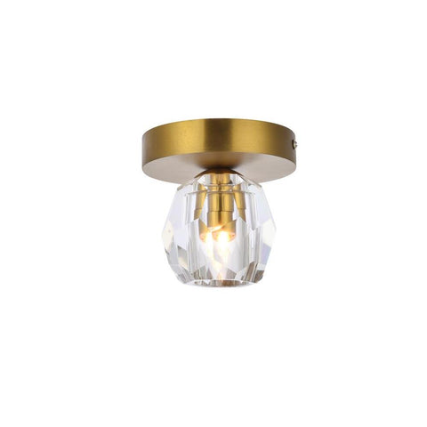 Elegant Lighting Eren 1 light gold flush mount