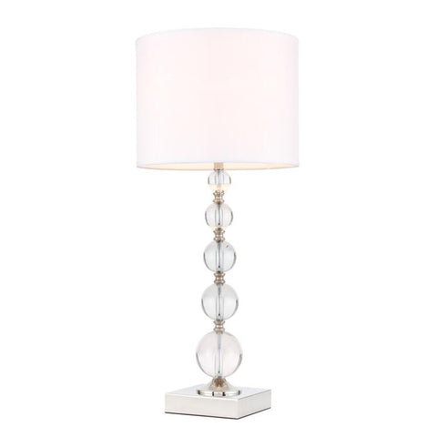 Elegant Lighting Erte 1 light Polished Nickel Table Lamp