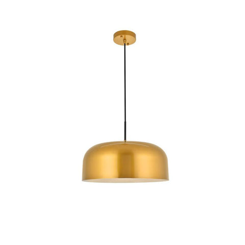 Elegant Lighting Etude 1 light satin gold Pendant