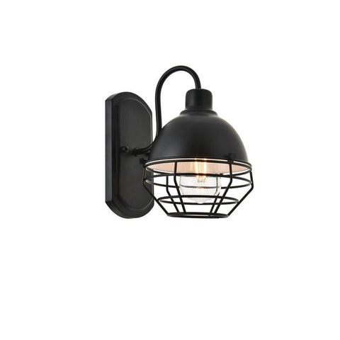 Elegant Lighting Gibil 1 light black Wall Sconce