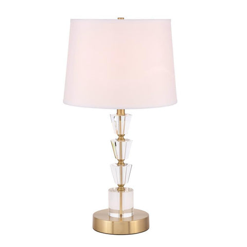 Elegant Lighting Jean 1 light Brass Table Lamp