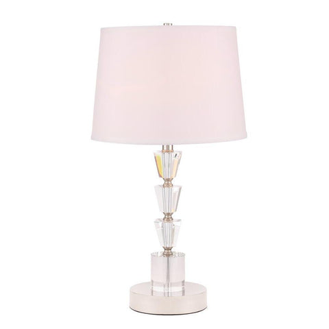 Elegant Lighting Jean 1 light Polished Nickel Table Lamp