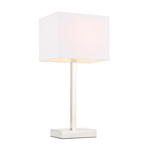 Elegant Lighting Katherina 1 light Polished Nickel Table Lamp