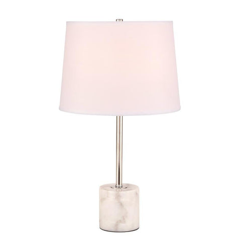 Elegant Lighting Kira 1 light Polished Nickel Table Lamp