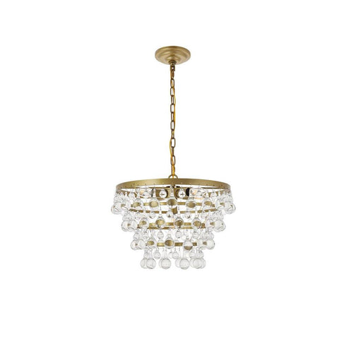 Elegant Lighting Kora 5 light Brass Pendant