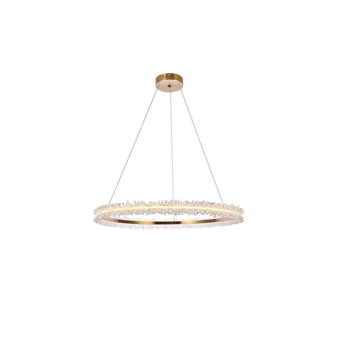 Elegant Lighting Laurel LED 34 inch Gold pendant