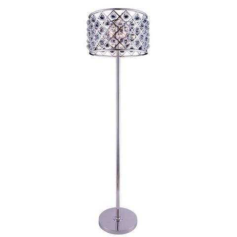 Elegant Lighting Madison 4 light Polished nickel Floor Lamp Clear Royal Cut Crystal