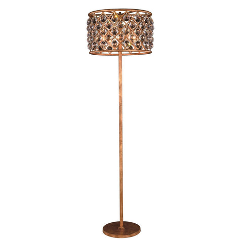 Elegant Lighting Madison Floor Lamp D:20" H:72" Lt:4 Golden Iron Finish Royal Cut Crystal (Clear)