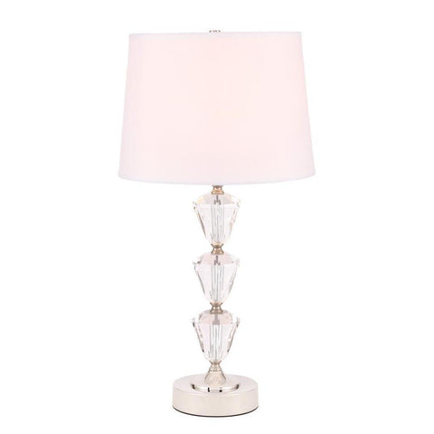 Elegant Lighting Mae 1 light Polished Nickel Table Lamp