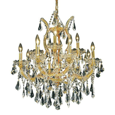 Elegant Lighting Maria Theresa 13 light Gold Chandelier Clear Royal Cut Crystal