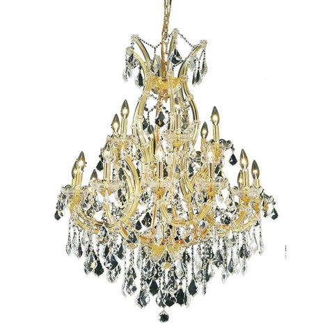 Elegant Lighting Maria Theresa 19 light Gold Chandelier Clear Royal Cut Crystal
