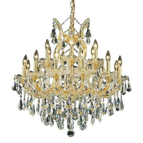 Elegant Lighting Maria Theresa 19 light Gold Chandelier Clear Swarovski Elements Crystal