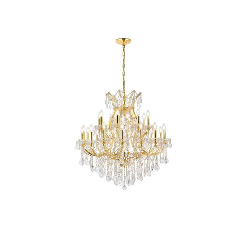 Elegant Lighting Maria Theresa 24 light Gold Chandelier Clear Elegant Cut Crystal