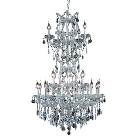 Elegant Lighting Maria Theresa 25 light Chrome Chandelier Clear Elegant Cut Crystal