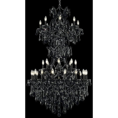 Elegant Lighting Maria Theresa 34 light Black Chandelier Jet (Black) Swarovski Elements Crystal