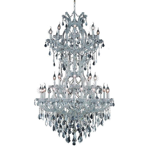 Elegant Lighting Maria Theresa 34 light Chrome Chandelier Clear Elegant Cut Crystal