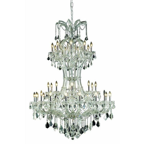Elegant Lighting Maria Theresa 36 light Chrome Chandelier Clear Elegant Cut Crystal